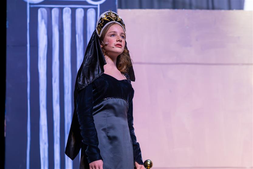 Woodland Middle students perform onstage